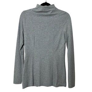 Cos Long Sleeve Top Shirt Gray Mock Neck Casual Office Casual Neutral Small